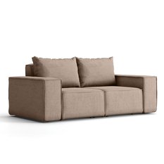 Sofa ogrodowa SONNE 180x73x88 cm dwuosobowa wodoodporna UV + 2 poduszki na taras do ogrodu beżowa