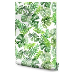 Tapeta Do Jadalni Zielone Egzotyczne LIŚCIE Natura  - Miniaturka zdjęcia nr 1