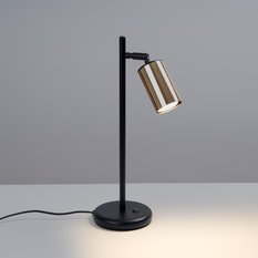 Lampa biurkowa WINX 44x15x13 cm lampka na biurko tuba czarny złoto GU10 do biura pokoju - Miniaturka zdjęcia nr 3