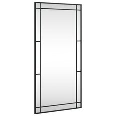 Lustro 50x100 cm do sypialni łazienki ścienne prostokątne żelazo czarne  - Miniaturka zdjęcia nr 1