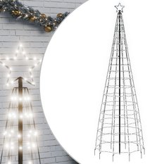 Choinka z lampek, z kołkami, 570 zimnych białych LED, 300 cm - Miniaturka zdjęcia nr 2