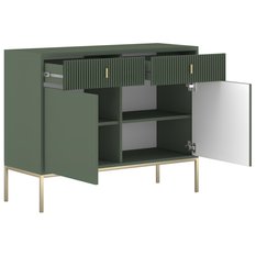 Komoda Maggiore 104 cm do sypialni garderoby smoke green złoty - Miniaturka zdjęcia nr 4