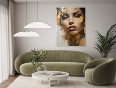 Obraz Canvas Do Salonu KOBIECY Portret Styl Glamour Abstrakcja 80x120cm - Miniaturka zdjęcia nr 9