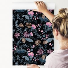 Tapeta Do Salonu Egzotyczne LIŚCIE Kwiaty Polne  - Miniaturka zdjęcia nr 4