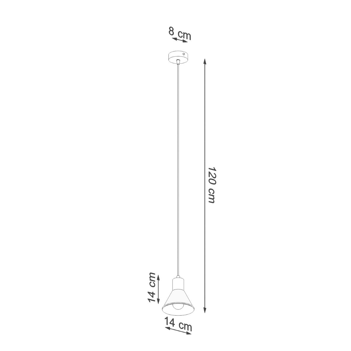 Lampa wisząca TALEJA 1 biała 120x14x14cm nowoczesna E27 do salonu nr. 4