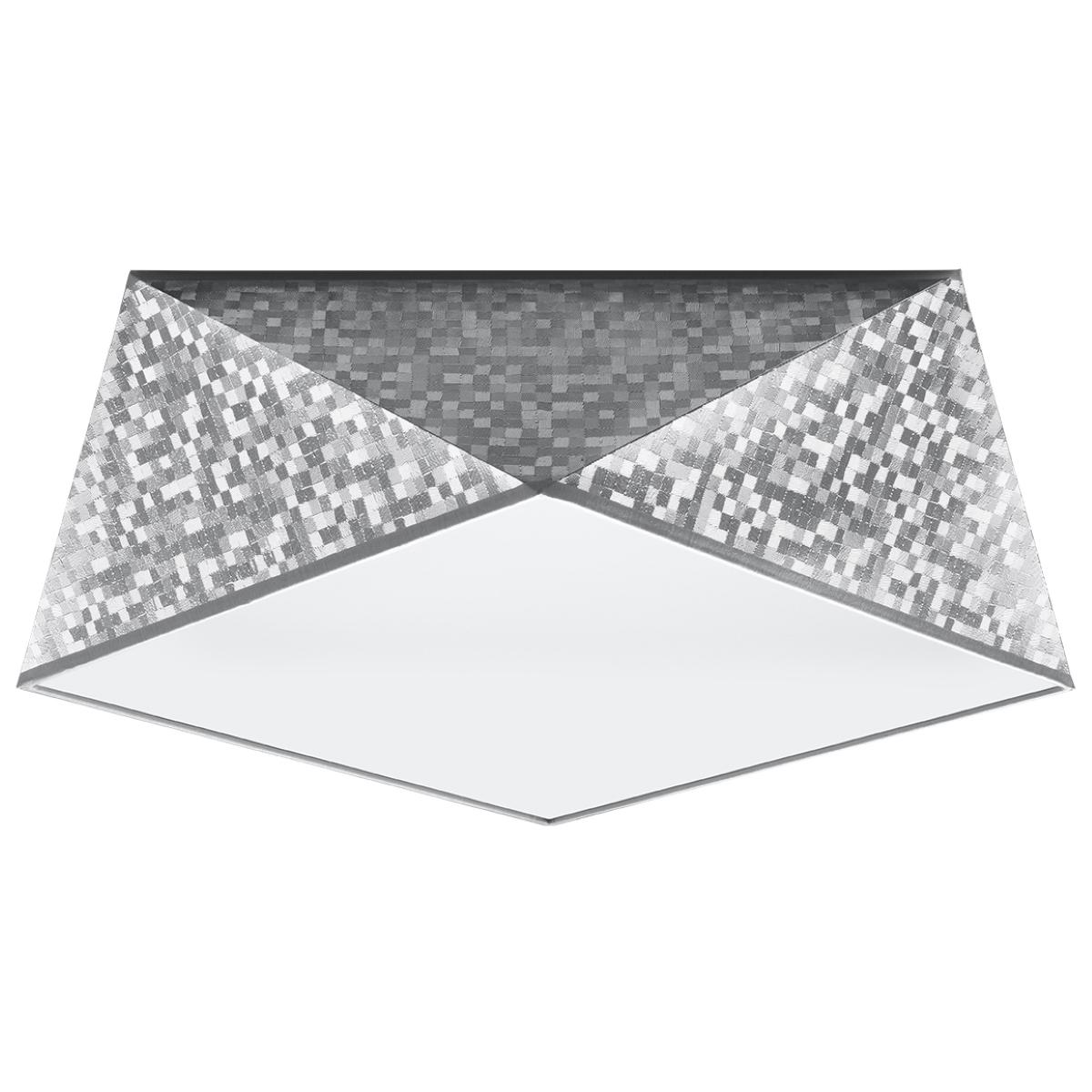 Plafon HEXA 35 cekin 15x35x35cm nowoczesna lampa srebrna E27 do salonu nr. 1