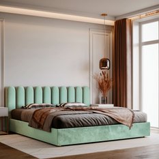 Panele tapicerowane 20x100 cm na ścianę płotek miętowy magic velvet  - Miniaturka zdjęcia nr 5