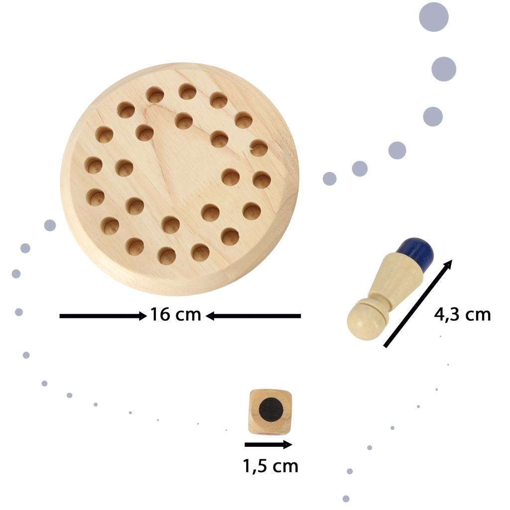 Zabawka edukacyjna 16 cm gra logiczna memory chińczyk dopasuj kolory drewniana nr. 4