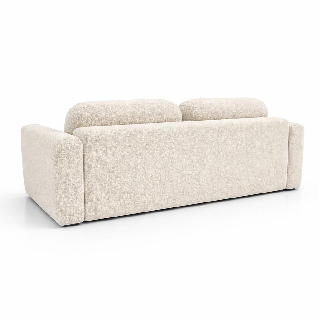 Kanapa rozkładana ITALY 250x100x82 cm trzyosobowa tkanina LOOP 02 sofa z funkcją spania kremowa nr. 6