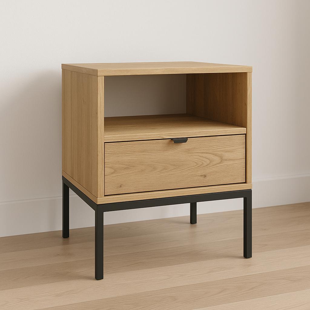 Szafka nocna stojąca AURA 50x35x22 cm stolik nocny do sypialni dąb cremona nr. 1