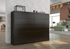 Komoda MODERN 140x30 cm wenge z szufladami do biura sypialni lub salonu - Miniaturka zdjęcia nr 2