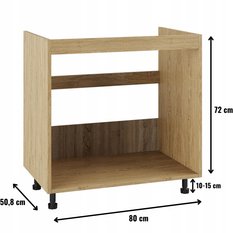 Korpus szafka kuchenna pod zlew 80x72x50,8 cm z akcesoriami dąb kamienny - Miniaturka zdjęcia nr 2