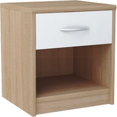 Szafka Nocna Sn01 45x39x35 cm dąb sonoma biała do sypialni  - Miniaturka zdjęcia nr 2