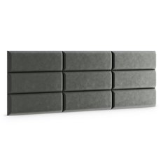  Panele tapicerowane 50x15 cm na ścianę magic velvet szary - Miniaturka zdjęcia nr 3