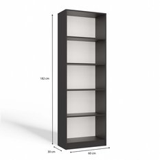 Regał Onyx 182x60x30 cm do sypialni salonu biura antracyt - Miniaturka zdjęcia nr 10