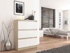 Komoda MODERN 70x40 cm sonoma mix z szufladami do biura sypialni lub salonu - Miniaturka zdjęcia nr 2