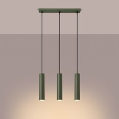 Lampa wisząca Lagos 98x6x45cm do sypialni salonu zielona oliwka - Miniaturka zdjęcia nr 3