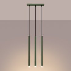 Lampa wisząca Pastelo 94x5x30cm do sypialni salonu zielona oliwka - Miniaturka zdjęcia nr 3