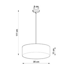 Lampa wisząca ARENA 35 szara 111x35x35cm nowoczesna E27 do salonu - Miniaturka zdjęcia nr 4