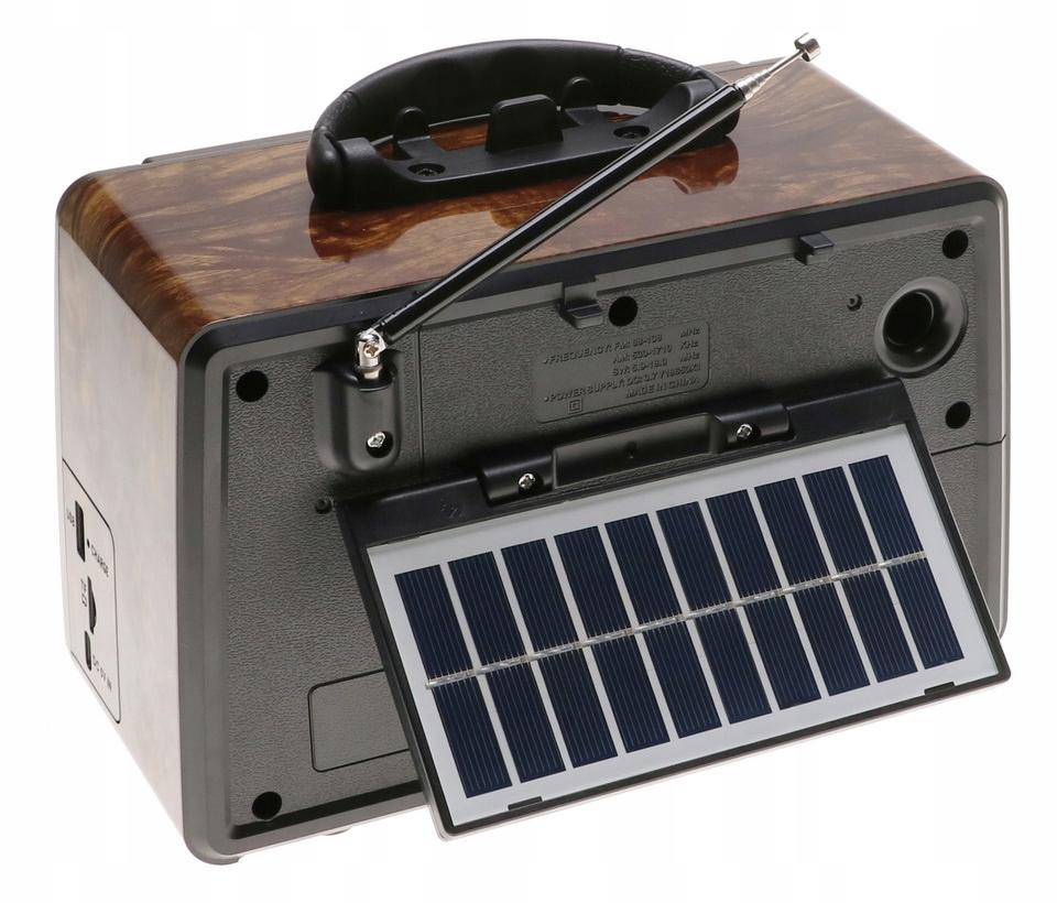 Radio przenośne 23 x 15,5 x 11,5 cm RETRO z funkcją bluetooth   USB ładowany solarnie nr. 5