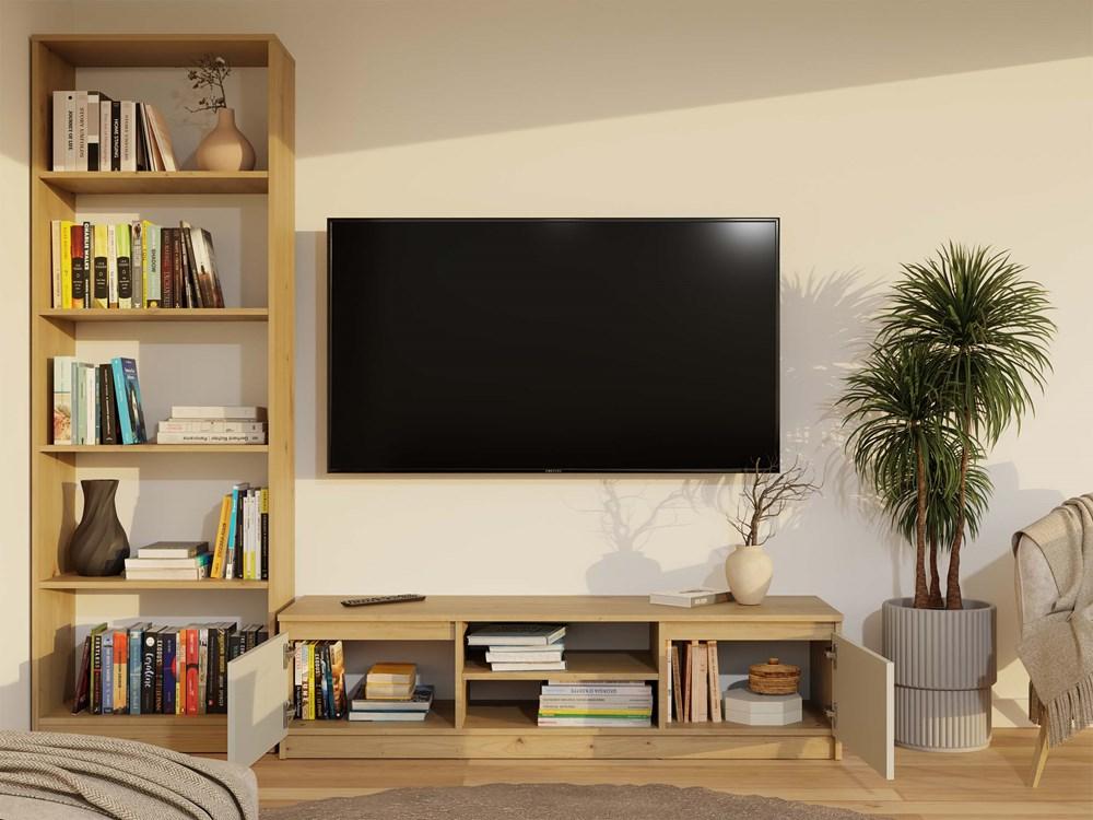 Szafka RTV Malwa 36x140x40 cm do salonu dąb artisan kaszmir beż nr. 8