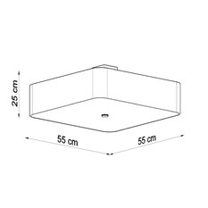 Plafon LOKKO 55 biały 25x55x55cm E27 nowoczesna lampa do salonu - Miniaturka zdjęcia nr 4