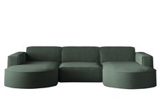 Sofa MODENA STUDIO 299x165x78 cm bez funkcji spania do salonu sztruksowa POSO zielony