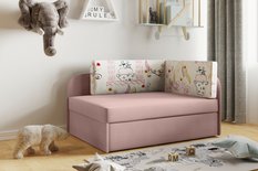 Łóżko dziecięce BETTY 107x64x170 cm rozkładana z funkcją spania i pojemnikiem do pokoju dziecięcego POSO róż-krowy - Miniaturka zdjęcia nr 5