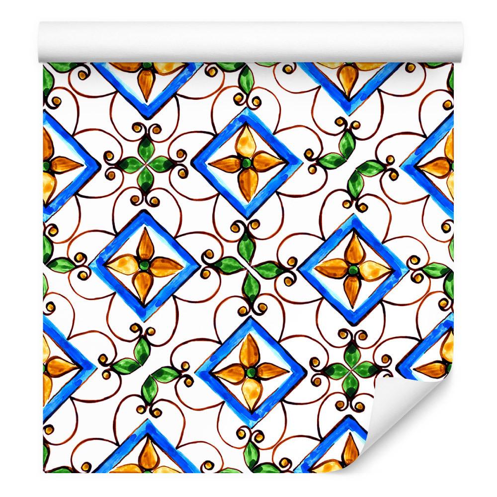 Tapeta do jadalni, kuchni orientalna mozaika wzory  nr. 3