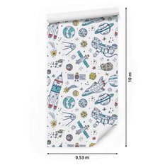 Tapeta W Rolce KOSMOS Gwiazdki Astronauci Planety  - Miniaturka zdjęcia nr 2