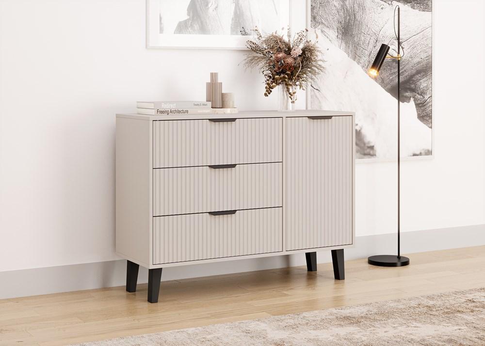 Komoda Scandi 81,5x110x39 cm do salonu kaszmir beż nr. 3
