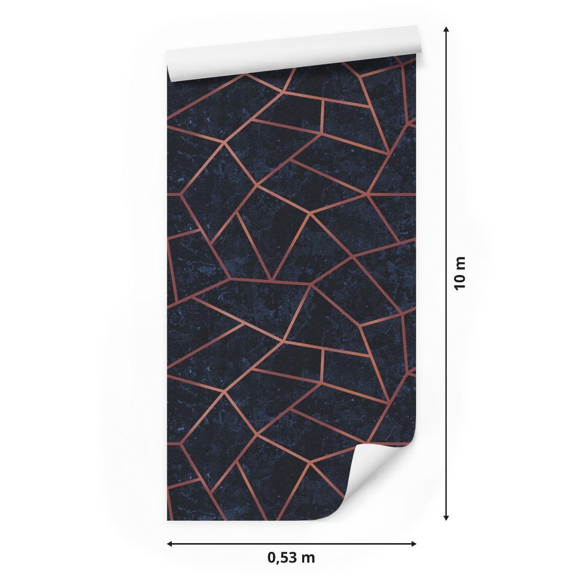 Tapeta do Salonu w Stylu SOHO Geometryczny Wzór 3D  nr. 2