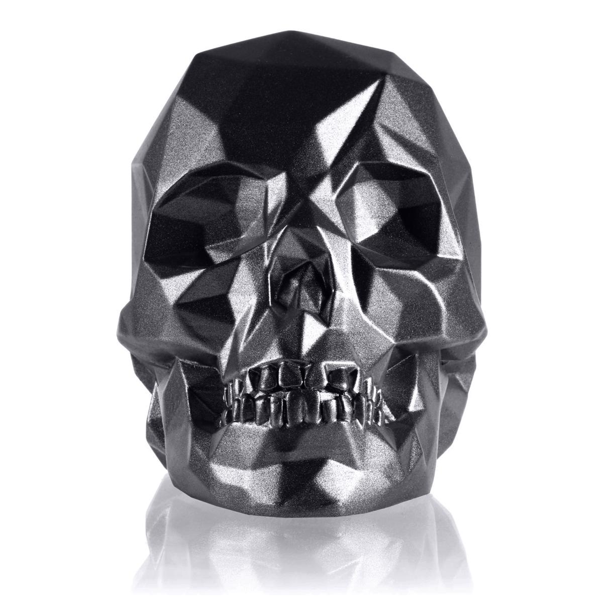 Podpórka do książek Skull Low-Poly Black Metallic Poli nr. 2