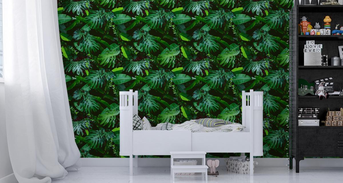 Tapeta Ścienna Zielone LIŚCIE Tropikalne Monstera 53x1000  nr. 4