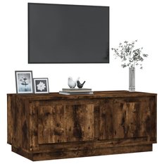 Szafka RTV 102x50x44 cm z półką z drzwiczkami przydymiony dąb do salonu - Miniaturka zdjęcia nr 1