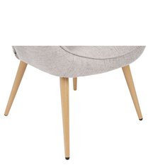 Fotel uszak tapicerowany wypoczynkowy 69x63x89 cm do salonu biura nogi dąb, jasnoszary - Miniaturka zdjęcia nr 9