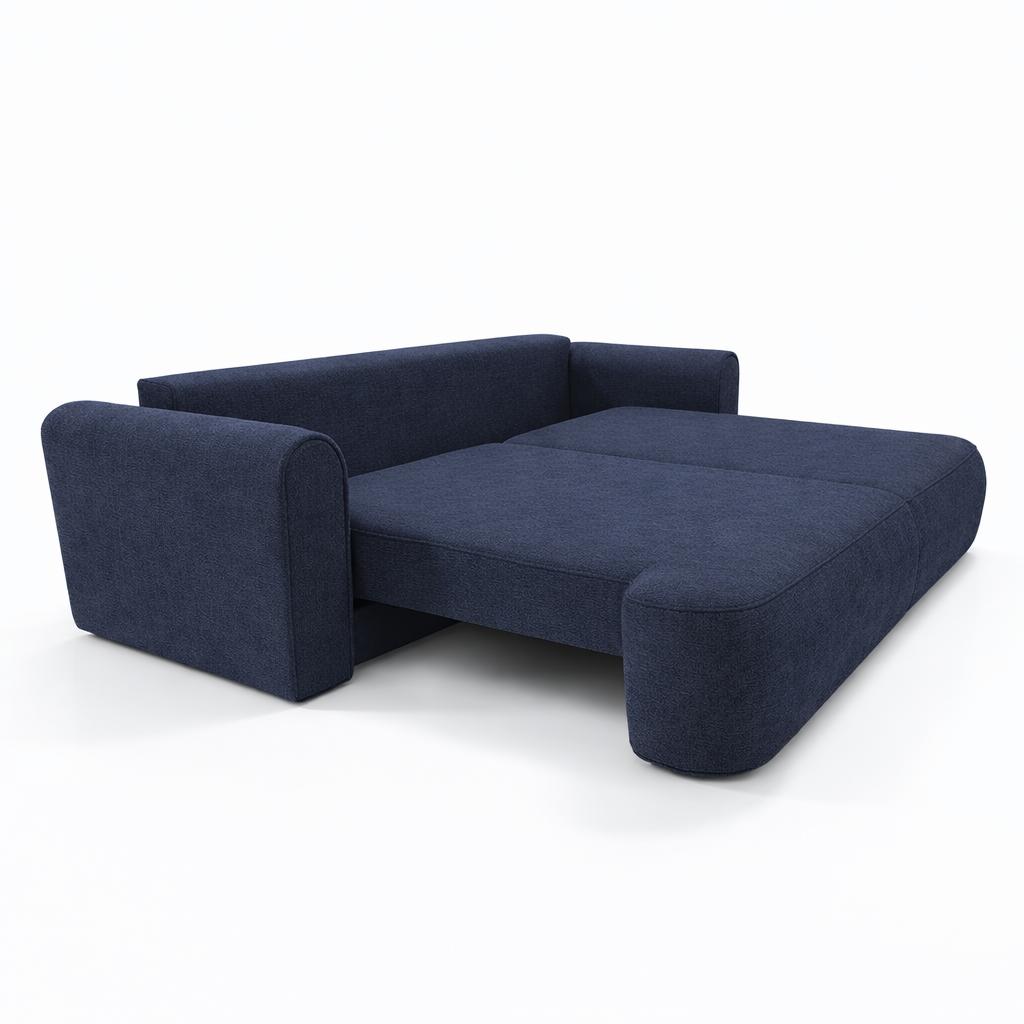 Kanapa z funkcją spania ITALY 250x100x82 cm FLOW trzyosobowa sofa rozkładana ciemnoniebieska nr. 7
