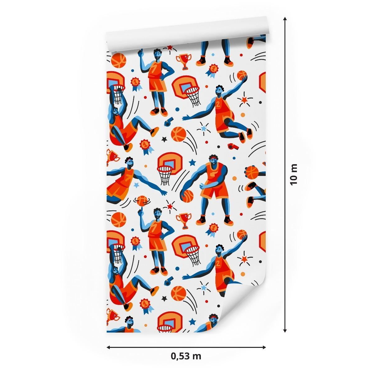 Tapeta KOSZYKÓWKA Pop-Art Piłka Sport Koszykarze  nr. 2
