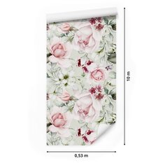 Tapeta Do Sypialni Różowe PEONIE Kwiaty Liście 3D  - Miniaturka zdjęcia nr 2