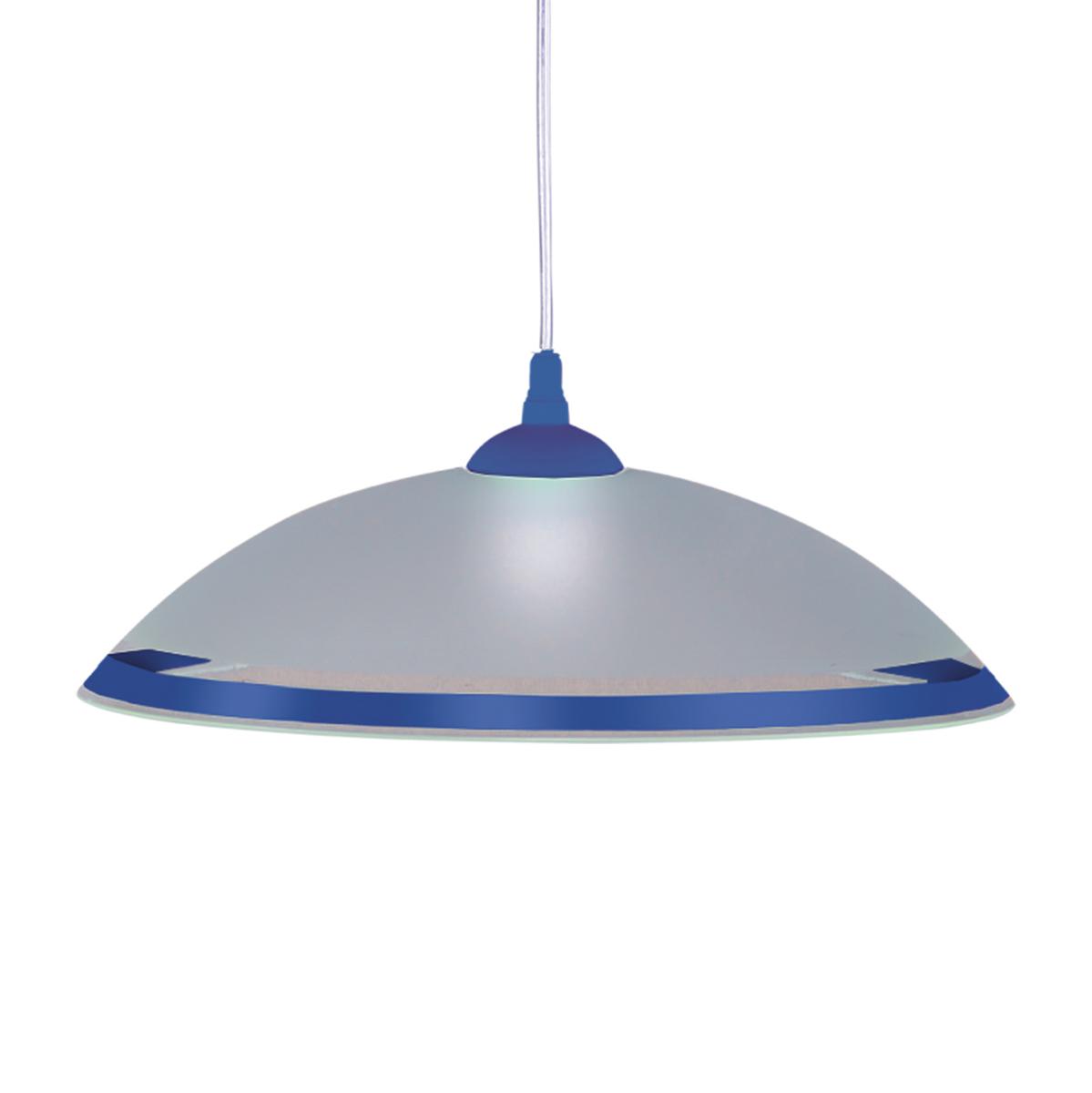 Lampa wisząca K-3513 UFO 40x75x40 cm do salonu lub pokoju biały/niebieski