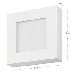 Panel LED 20 x 20 x 5 cm plafon z drewna biały 18W kinkiet do salonu - Miniaturka zdjęcia nr 4