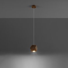 Lampa wisząca WOODY naturalne drewno 120x12x12cm nowoczesna G10 do salonu - Miniaturka zdjęcia nr 3