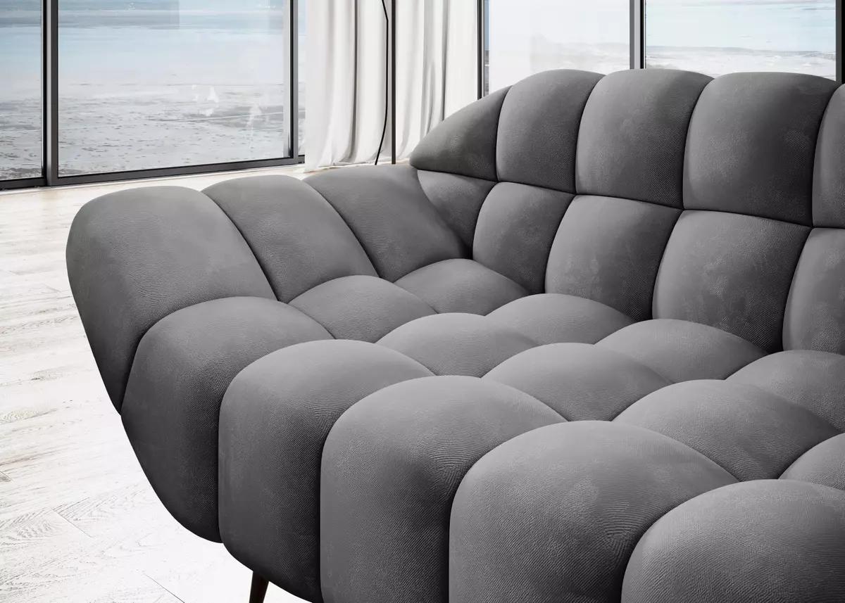 Sofa GAPPA 200x94x82 cm monolith 92 nowoczesna kanapa pikowana wersal ciemnoszara do salonu nr. 4