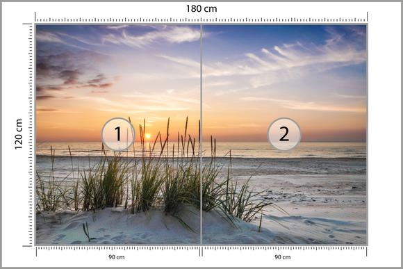 Fototapeta Plaża MORZE Zachód Słońca 3D Pejzaż Krajobraz Natury nr. 2