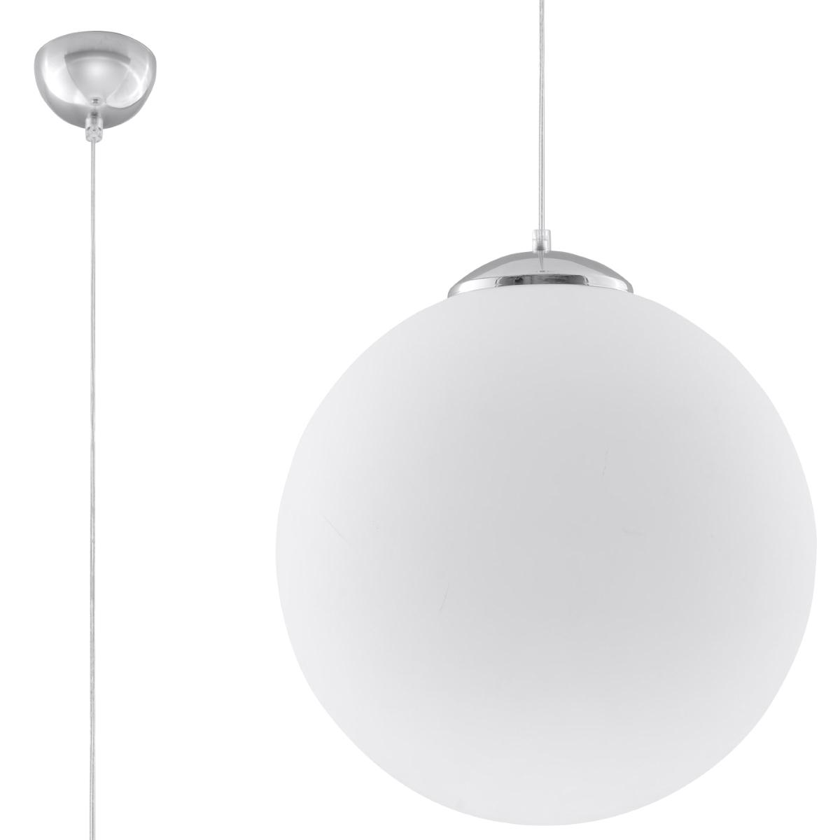 Lampa wisząca UGO 30 chrom 120x30x30cm nowoczesna E27 do salonu