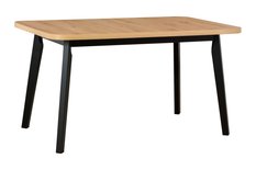 Stół drewniany rozkładany Freedom Dąb Artisan z czarnymi nogami 140/180 cm - Miniaturka zdjęcia nr 2