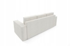 Kanapa CORDA 248x96x93 cm sofa z funkcją spania automat i pojemnik BOUCLE biała do salonu - Miniaturka zdjęcia nr 6