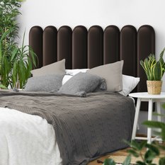 Panele tapicerowane 30x80 cm na ścianę płotek eko skóra brązowy  - Miniaturka zdjęcia nr 4