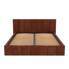 Łóżko tapicerowane 140x200 premium z pojemnikiem do sypialni miodowe wezgłowie 107 cm - Miniaturka zdjęcia nr 16