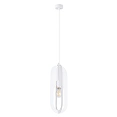 Lampa wisząca NICUS 1 biała 140x11x11cm nowoczesna E27 do salonu - Miniaturka zdjęcia nr 1